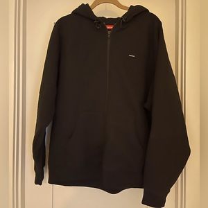 Black Supreme Zipper Hoodie XL
